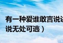 有一种爱谁敢言说讲的什么(有一种爱谁敢言说无处可逃)