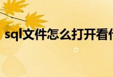 sql文件怎么打开看代码（sql文件怎么打开）