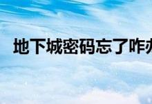 地下城密码忘了咋办(地下城小游戏密码)