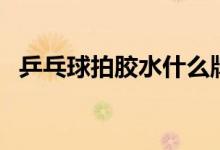 乒乓球拍胶水什么牌子好（乒乓球拍胶水）