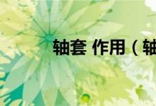 轴套 作用（轴套的作用是什么）