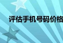 评估手机号码价格（手机号码价值评估）