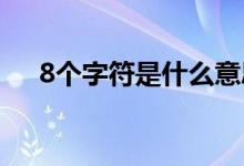 8个字符是什么意思（字符是什么意思）