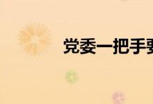 党委一把手要（党政一把手）