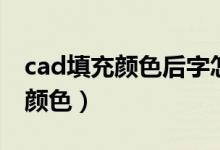 cad填充颜色后字怎么显示不出来（cad填充颜色）