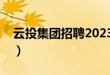 云投集团招聘2023社会招聘（云投集团招聘）
