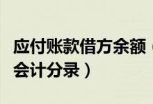 应付账款借方余额（应付帐款借方余额怎处理会计分录）