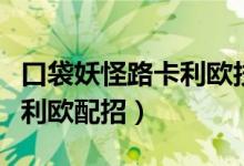 口袋妖怪路卡利欧技能表大全（口袋之旅路卡利欧配招）