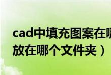 cad中填充图案在哪个文件夹（cad填充图案放在哪个文件夹）