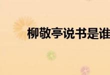 柳敬亭说书是谁写的（柳敬亭说书）