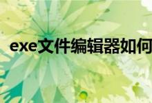 exe文件编辑器如何使用(exe程序编辑器)
