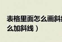 表格里面怎么画斜线然后打字（word表格怎么加斜线）