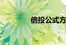 倍投公式方案（倍投公式）