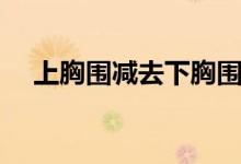 上胸围减去下胸围对照表（胸围对照表）