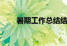 暑期工作总结结尾（暑期工作总结）