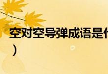 空对空导弹成语是什么（空对空导弹打一成语）