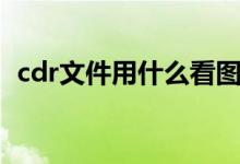 cdr文件用什么看图王（cdr格式看图软件）