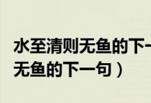 水至清则无鱼的下一句是什么原文（水至清则无鱼的下一句）