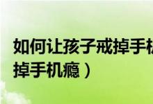 如何让孩子戒掉手机瘾游戏瘾(如何让孩子戒掉手机瘾)