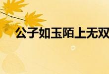 公子如玉陌上无双什么意思(公子如玉)