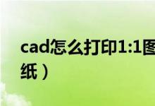 cad怎么打印1:1图纸（cad怎么打印1比1图纸）