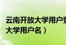 云南开放大学用户登不进去怎么办（云南开放大学用户名）