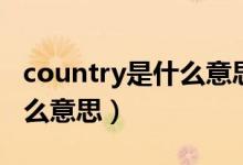 country是什么意思中文翻译（country是什么意思）