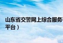 山东省交警网上综合服务平台(山东交警安全综合服务管理平台)