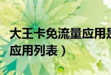 大王卡免流量应用是什么意思（大王卡免流量应用列表）