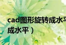 cad图形旋转成水平的快捷键（cad图形旋转成水平）