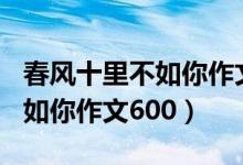 春风十里不如你作文600字初一(春风十里不如你作文600)