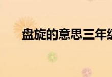 盘旋的意思三年级上册（盘旋的意思）