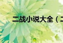 二战小说大全（二战小说排行榜完本）