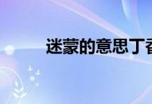 迷蒙的意思丁香结（迷蒙的意思）