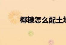 椰糠怎么配土壤（椰糠怎么配土）