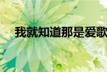 我就知道那是爱歌曲（我就知道那是爱）