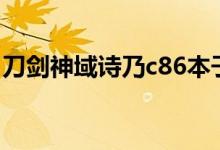 刀剑神域诗乃c86本子（刀剑神域本子诗乃h）
