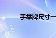 手举牌尺寸一般（手举牌尺寸）