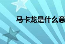 马卡龙是什么意思（马卡龙是什么）