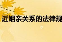 近姻亲关系的法律规定（近姻亲关系示意图）