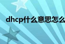 dhcp什么意思怎么打开（dhcp什么意思）