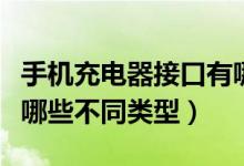 手机充电器接口有哪几种（手机充电器接口有哪些不同类型）