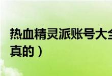 热血精灵派账号大全（热血精灵派好号和密码真的）