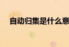 自动归集是什么意思（归集是什么意思）