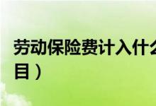 劳动保险费计入什么科目（保险费计入什么科目）