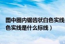 图中圈内锯齿状白色实线是什么标志线（图中圈内锯齿状白色实线是什么标线）