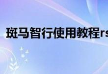 斑马智行使用教程rs5（斑马智行使用教程）