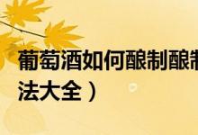 葡萄酒如何酿制酿制的过程（葡萄酒的酿制方法大全）