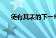 徒有其表的下一句是什么（徒有其表）