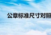 公章标准尺寸对照表（公章的标准尺寸）